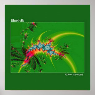 Affiche d'art fractal Bluebells
