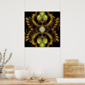 Affiche d'art fractal de l'heure du dragon / Impre (Cuisine)