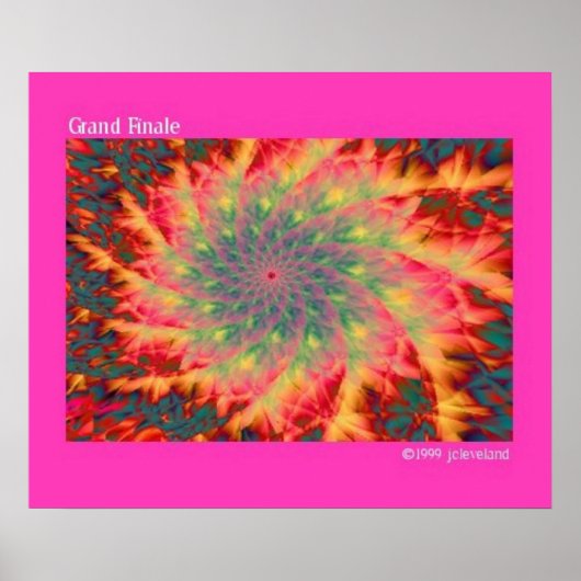 Affiche d'art fractal Grand Finale Fireworks (Devant)