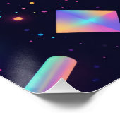 Affiche d'art géométrique 3D holographique moderne (Coin)