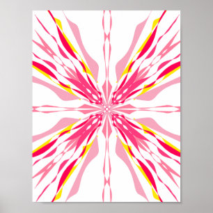 Affiche d'art géométrique abstrait en étoile vibra
