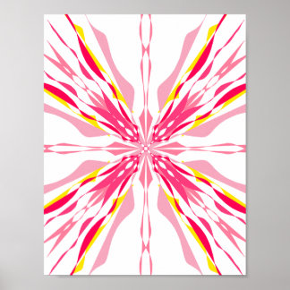 Affiche d'art géométrique abstrait en étoile vibra