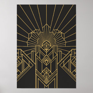 Affiche d'art géométrique Art déco de l'ère dorée