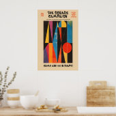 Affiche d'art géométrique Exposition abstraite col (Cuisine)