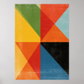 Affiche d'art géométrique moderne - Triangles colo (Devant)
