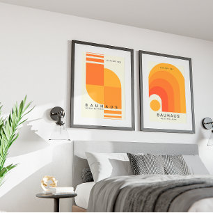 Affiche d'art géométrique vintage Moderne du mil