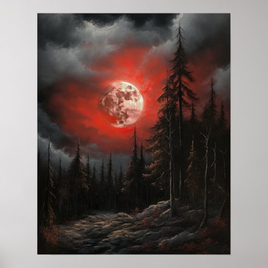 Affiche d'art gothique lunatique Impression (Devant)