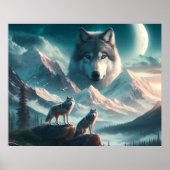 Affiche d'art IA Esprit des Loups (Devant)