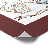 Affiche d'art impression cupcake bleu (Coin)