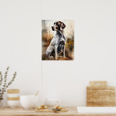 Affiche d'art impressionnante de chien pointer mig (Cuisine)