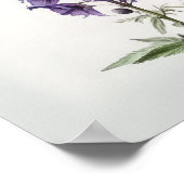 Affiche d'art imprimé de fleur de Delphinium Viole (Coin)