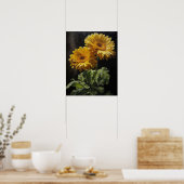 Affiche d'art Imprimé de Marguerite Gerbera Jaune (Cuisine)