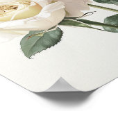 Affiche d'art imprimé de roses blanches (Coin)