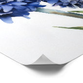 Affiche d'art imprimée de fleur de jacinthe bleue (Coin)