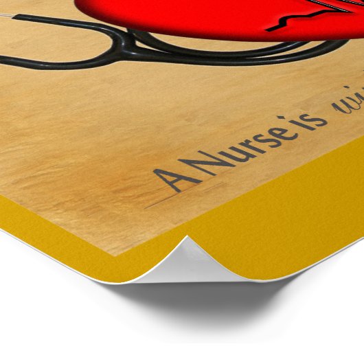 Affiche d'art INFIRMIÈRE "Compassion Guérir la sag (Coin)