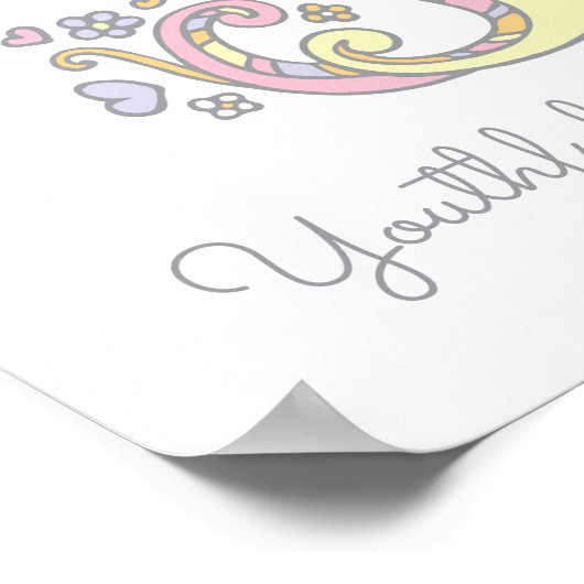 Affiche d'art initiale gribouillée nom et signific (Coin)