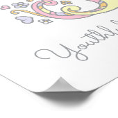 Affiche d'art initiale gribouillis nom et signific (Coin)