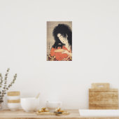 Affiche d'art japonais d'Utamaro (Cuisine)