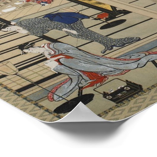 Affiche d'art japonais d'Utamaro (Coin)