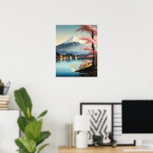 Affiche d'art japonais Mt. Fuji (Bureau à domicile)