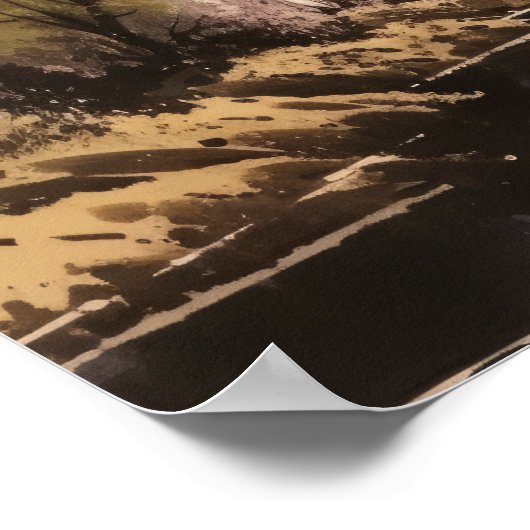 Affiche d'art japonais Mt. Fuji (Coin)