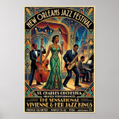 Affiche d'art Jazz Vintage 1930 (Devant)