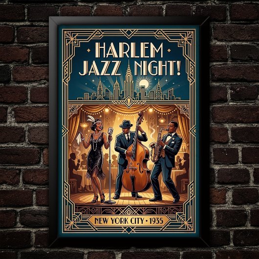 Affiche d'art Jazz Vintage 1930