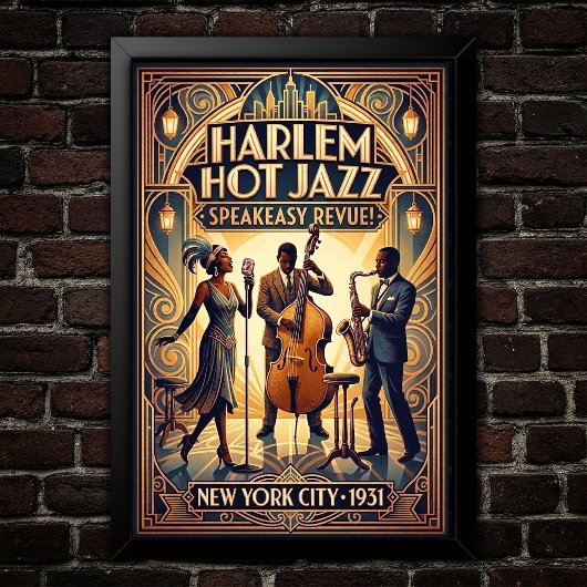 Affiche d'art Jazz Vintage 1930
