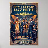 Affiche d'art Jazz Vintage 1930 (Devant)
