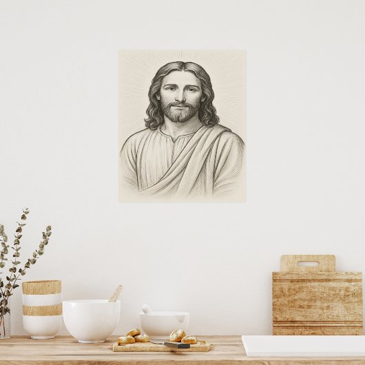 Affiche d'art LDS de Jesus Christ Illustration™ (Cuisine)