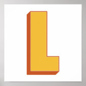 Affiche d'art lettrage, monogramme L, initiale de (Devant)