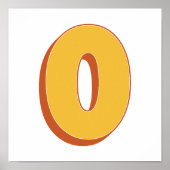 Affiche d'art lettrage, monogramme O, initiale de (Devant)