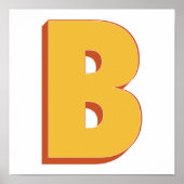 Affiche d'art lettre, monogramme B, initiale de ty (Devant)