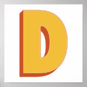 Affiche d'art lettre, monogramme D, initiale de ty (Devant)