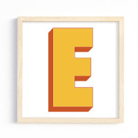 Affiche d'art lettre, monogramme E, initiale de ty