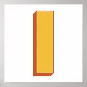 Affiche d'art lettre, monogramme I, initiale de ty (Devant)