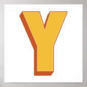 Affiche d'art lettre, monogramme Y, initiale de ty (Devant)
