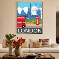 affiche d'art londonien rétro