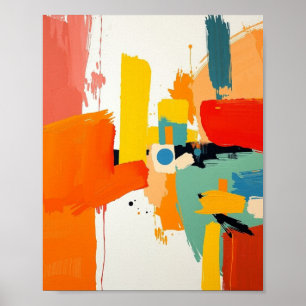 Affiche d'art minimaliste abstrait moderne en lign