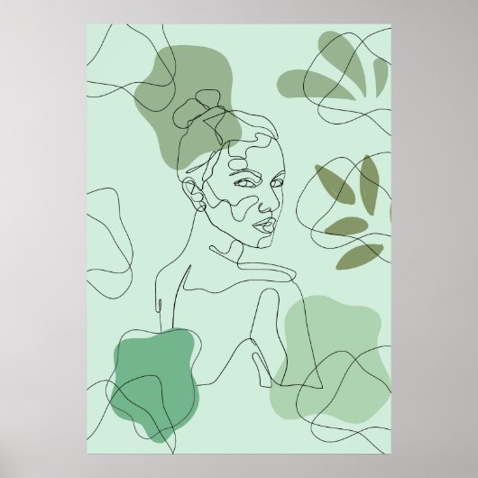 Affiche d'art minimaliste en ligne (Devant)