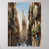 Affiche d'art moderne de la Sagrada Familia de Bar (Devant)
