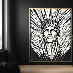 Affiche d'art moderne de la Statue de la Liberté