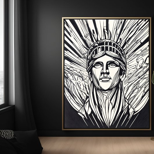 Affiche d'art moderne de la Statue de la Liberté