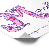 Affiche d'art monogramme M signifiant le prénom Ma (Coin)