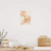 Affiche d'art mural abstrait Golden Flow – Moderne (Cuisine)