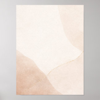 Affiche d'art mural abstrait neutre minimaliste –