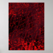 Affiche d'art mural abstrait rouge romantique (Devant)