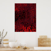 Affiche d'art mural abstrait rouge romantique (Cuisine)