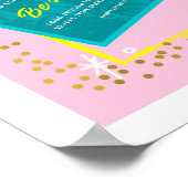 Affiche d'art mural Be Still Citation Rose Vert (Coin)