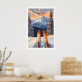 Affiche d'art mural Big Sky - Impression Ski 1 (Cuisine)